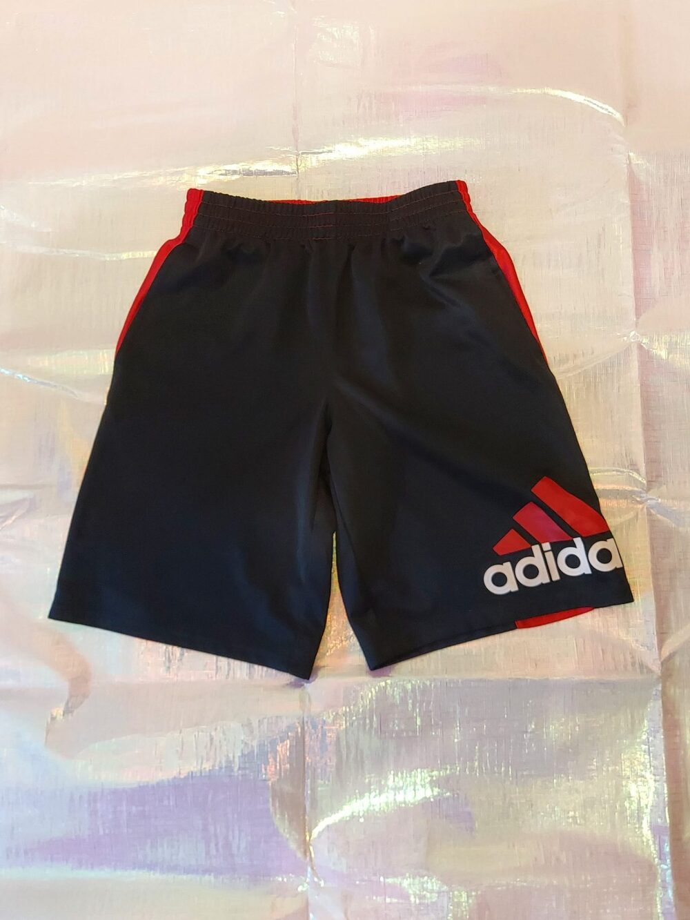 Adidas Black & Red Boys' Shorts Medium